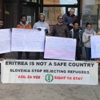protest, eritrejci, prosilci za azil, begunci