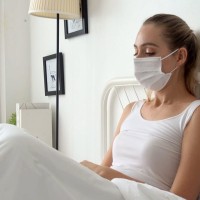 koronavirus, postelja, maska