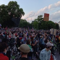 Četrti petkov protivladni protest na kolesih