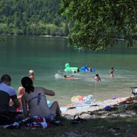 bohinj, bohinjsko jezero, kopanje