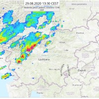 radarska slika, padavine