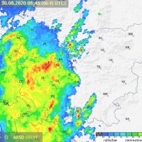 radarska slika padavin, 30. avg