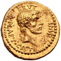 rimski kovanec, mark junij brut, julij cezar