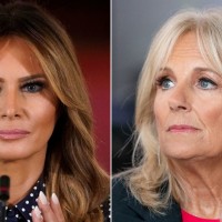 Melania Trump in Jill Biden