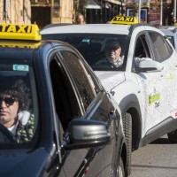 taksisti, protestna vožnja