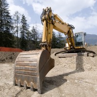 buldožer, gradnja, gradbinec, pesek, izkop