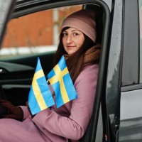 ženska, švedska zastava