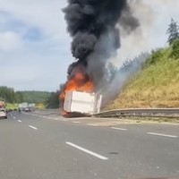 dolenjska-avtocesta, požar, tovornjak