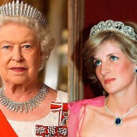 Kraljica Elizabeta in princesa Diana