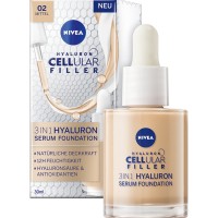 NIVEA CELLULAR Filler 3 in 1 Hyalurom Serum Foundation srednji odtenek