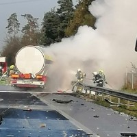 požar, cisterna, podravska avtocesta