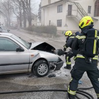 ilirska bistrica, trk, goreč avto