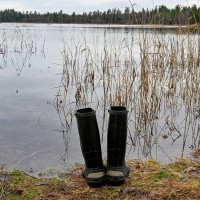 jezero, škornji