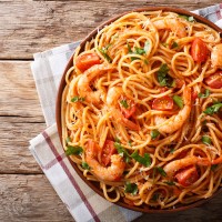 Špageti s škampi