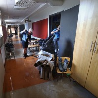 poplava šola  evakuacija  čistilka