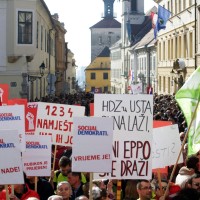 protest, hrvaška