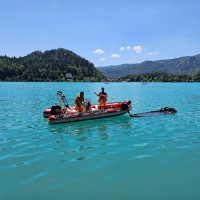 gasilci čoln jezero Bled