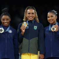 Simone Biles, Rebeca Andrade, Jordan Chiles