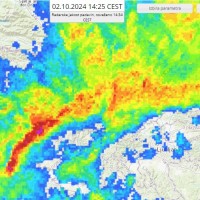 radarska slika padavin, 2.10.