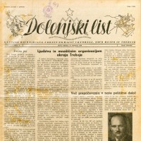 dolenjski list, prva izdaja