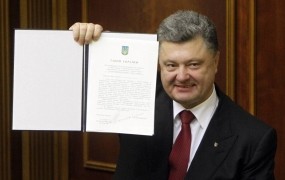 EP ratificiral sporazum z Ukrajino, nezadovoljstvo zaradi zamika uveljavitve trgovinskega dela