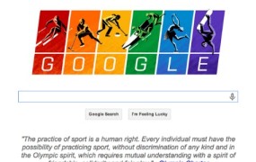 Googlov doodle v mavričnih barvah pred olimpijskimi igrami