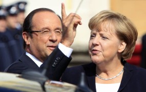 Hollande Merklovi očita blokado bančne unije
