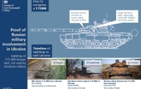 Britansko veleposlaništvo Ruse uči, kako naj prepoznajo lastne tanke v Ukrajini