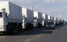 Prvi tovornjaki z rusko pomočjo naposled v Ukrajini