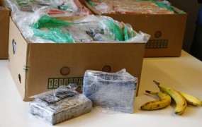 Med kolumbijskimi bananami skrit kolumbijski kokain