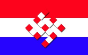 Hrvaški novinar na policiji zaradi zastave s kljukastim križem