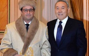 Hollande s kučmo tarča posmeha na internetu: Podoben je Boratu!