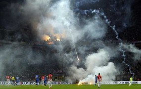Hrvaška zaradi izgredov navijačev na San Siru ob 80.000 evrov