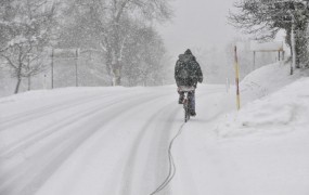 Do jutra v osrednji Sloveniji zapadlo okrog 25 centimetrov snega