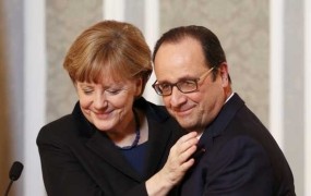 Merklova in Hollande zahtevata spoštovanje premirja na vzhodu Ukrajine