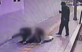 Južnokorejski par padel v luknjo na pločniku