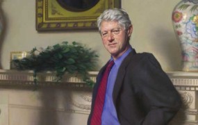 Na uradnem portretu Billa Clintona skrita obleka Monice Lewinsky