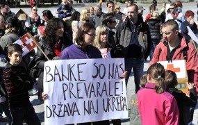 Združenje Franak napovedalo proteste pred poslopjem centralne banke
