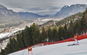 Slovenski dan na snegu: Boštjan Kline drugi na smuku v Garmischu 