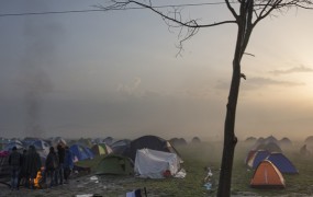 Gneča na grško-makedonski meji, že 8000 migrantov čaka na vstop v Makedonijo