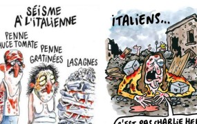 Italijanski kraj, ki ga je uničil potres, toži Charlie Hebdo