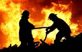 V Ilirski Bistrici je 140 gasilcev gasilo požar na strelišču SV