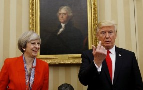 Trump na srečanju z Mayjevo hvalil Veliko Britanijo