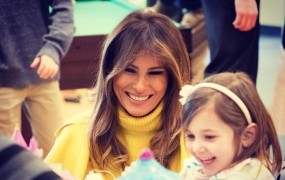 Prva dama ZDA na valentinovo obiskala bolne otroke