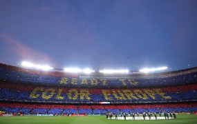 El clasico v Barceloni prestavljen zaradi nemirov v Kataloniji