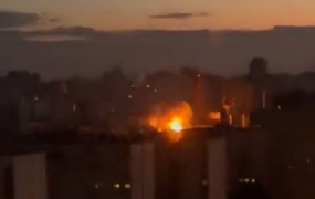 Alarm v Kijevu: eksplozije in napad ruskih dronov (VIDEO)