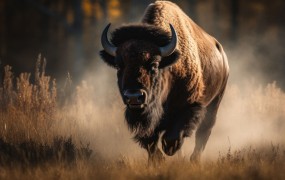 Yellowstone: bizon nabodel turistko
