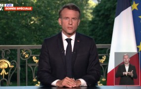 Šok v Franciji: Macron po debaklu na evropskih volitvah sklical predčasne volitve za 30. junij