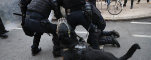 FOTO: Shod v Ljubljani, prerivanje med protestniki in policijo