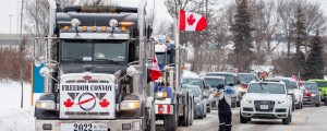 VIDEO: Kanadski tovornjakarji s protestno kolono proti obveznemu cepljenju